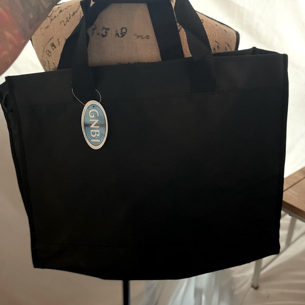 GNBI Basic Black Tote Bag with adjustable strap